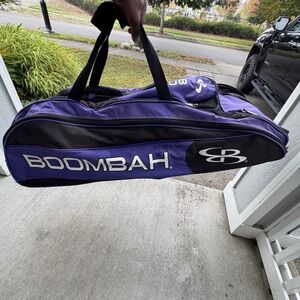 Boombah Superpack Hybrid Rolling Baseball Softball Bat Bag Purple Black Wheels